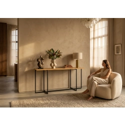 KONSOLA Z DREWNA LITEGO DĄB OLCHA JESION SKD-369